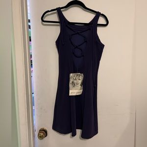 Betsey Johnson vintage indigo cross back dress💙💜